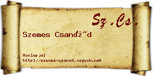 Szemes Csanád névjegykártya