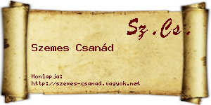 Szemes Csanád névjegykártya