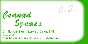 csanad szemes business card